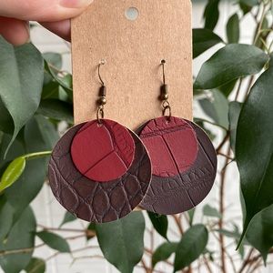 Faux Leather Earrings